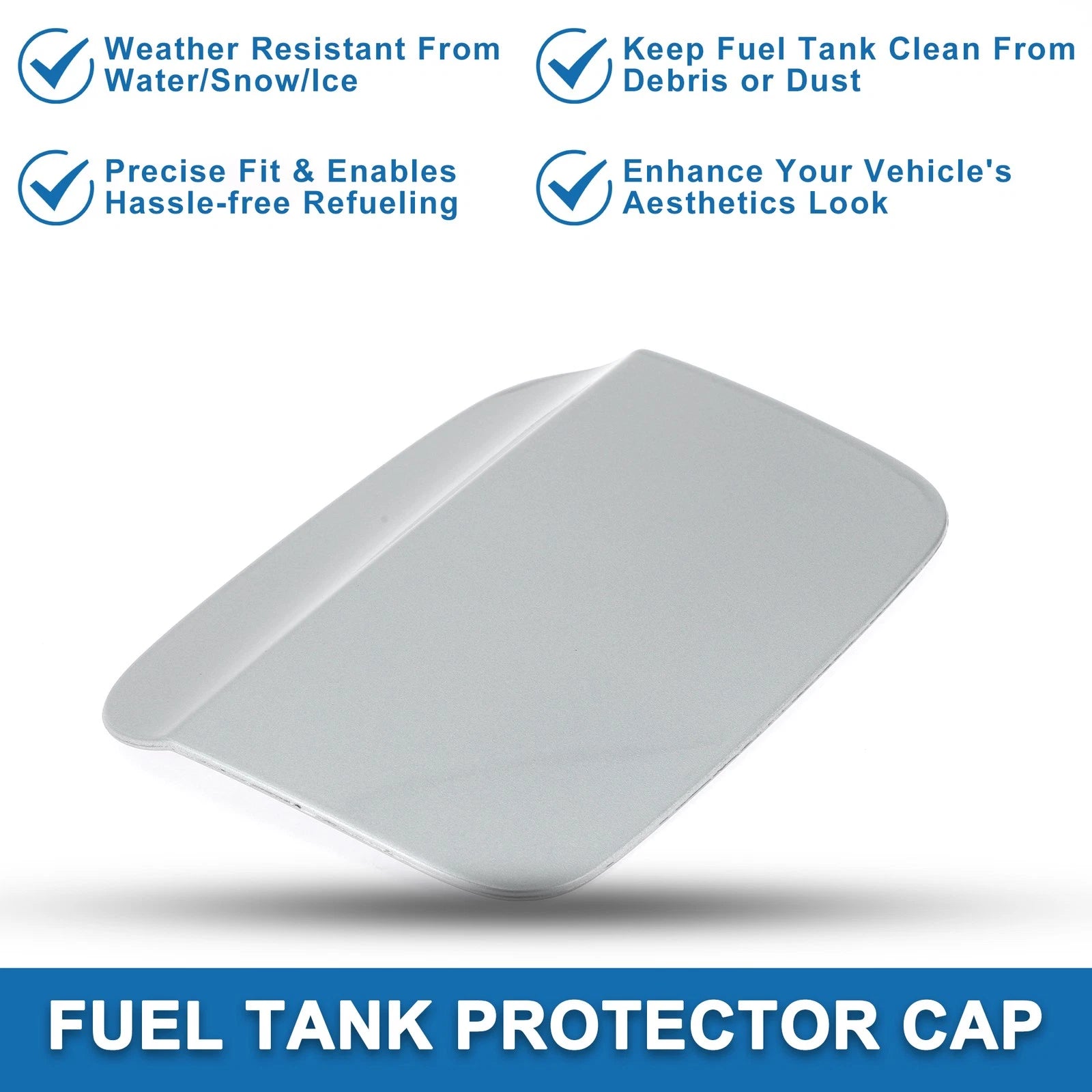 Fuel Tank Door Cap for Audi Q3 (2013–2018) Fuel Filler Flap Cover Silver
