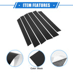 6 Pcs Pillar Posts Door Window Trim Cover for Honda CR-V (2007–2011) Black