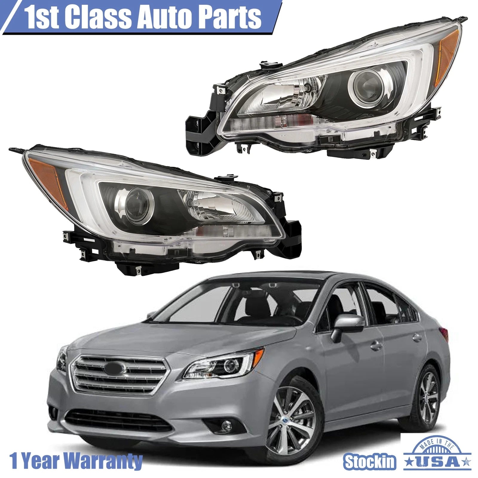 Halogen Headlight Set for Subaru Legacy Outback (2015–2017)