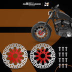 2X Front Brake Rotor for Harley-Davidson Softail Sportster (2014–2024) Red 299mm