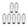 Set of 7 Front Mesh Grille Grill Covers for Jeep Patriot (2011–2017) Chrome ABS
