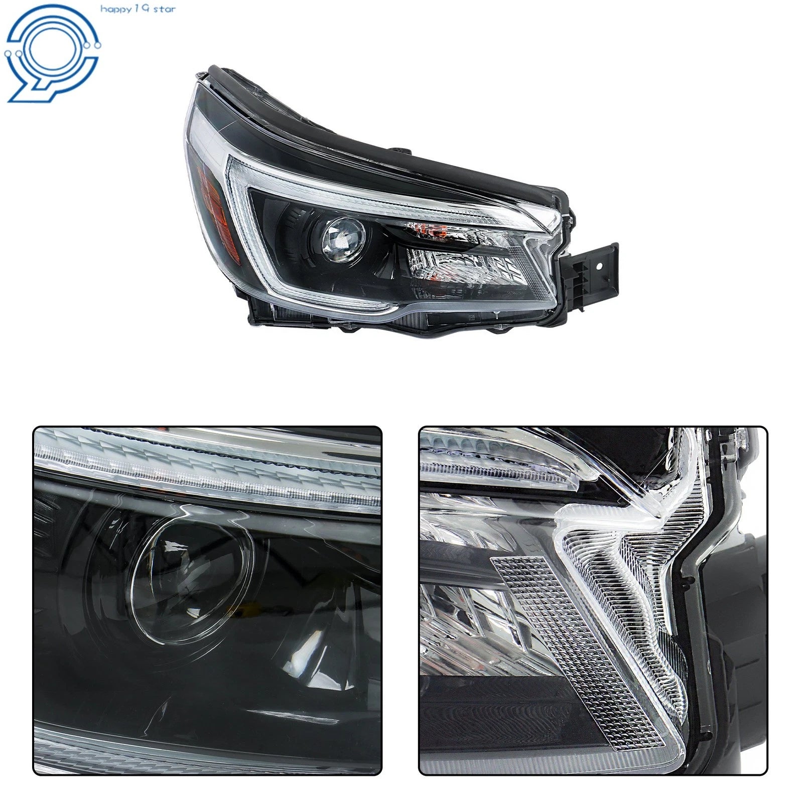 LED Headlight Assembly for Subaru Forester (2021) - Passenger Side, Black Trim