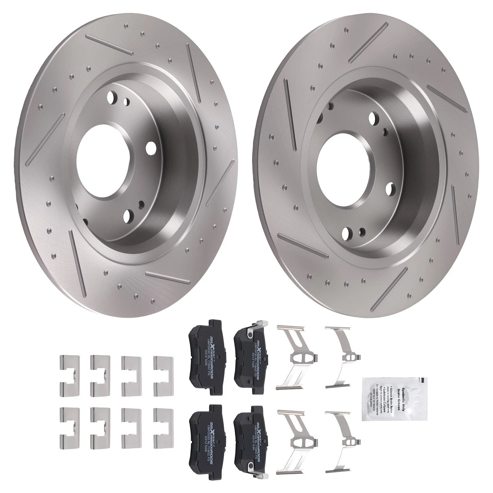 Rear Brake Rotors & Ceramic Pads Set for Honda Accord (2003–2007)