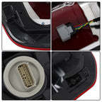 2X Rear LED Black Brake Tail Lights for Ford Ranger (2019–2022)