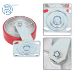 Set of 4 Heavy Duty Red Tilt Casters Wheels 6" for Various Applications