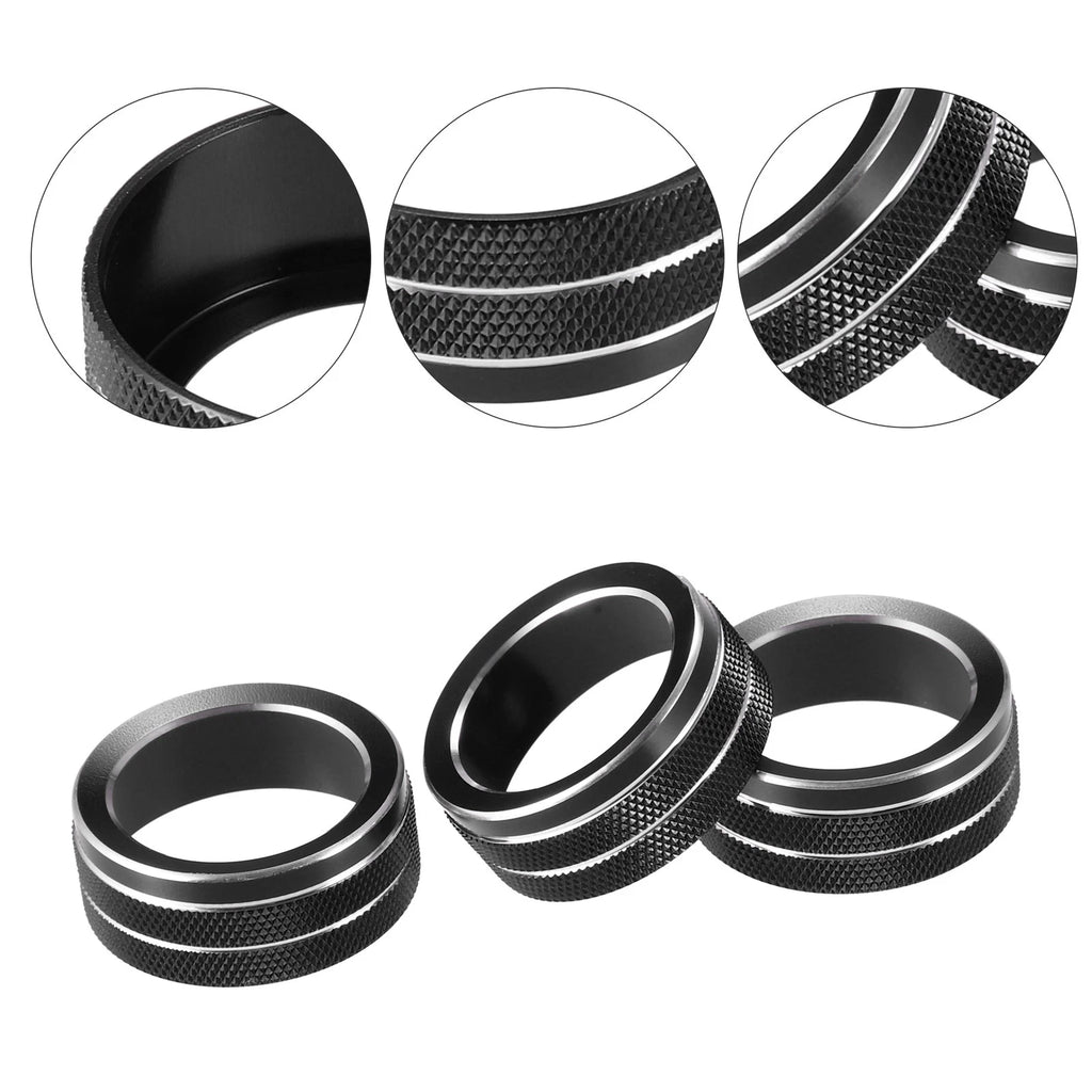 3X AC Air Conditioner Switch Knob Cover for Honda Vezel (2022–2023) Black