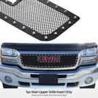 Stainless Black Rivet Mesh Grille for GMC Sierra 1500 (2003-2006)