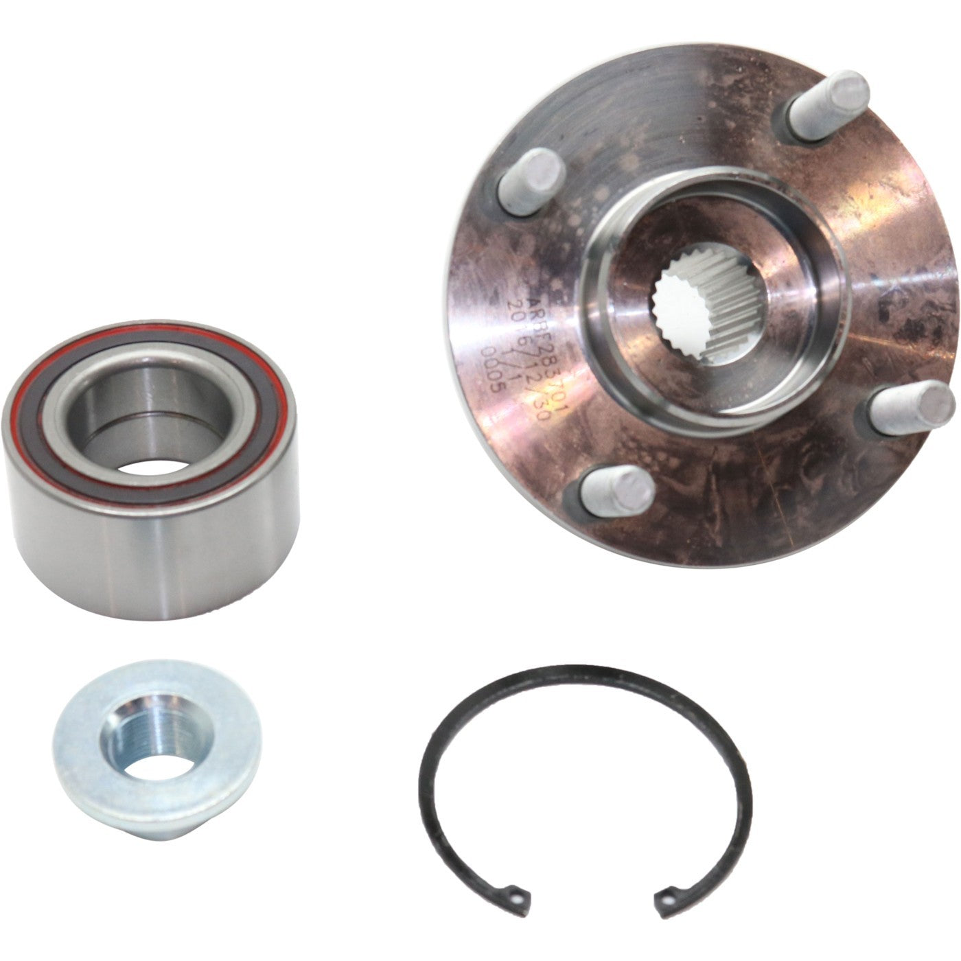 Set of 2 Wheel Hubs for Ford Focus (2000–2011) Front with Bearing