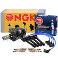 NGK DIS Ignition Coil Wires & 4 Iridium IX Spark Plugs for Hyundai Kia (L4)