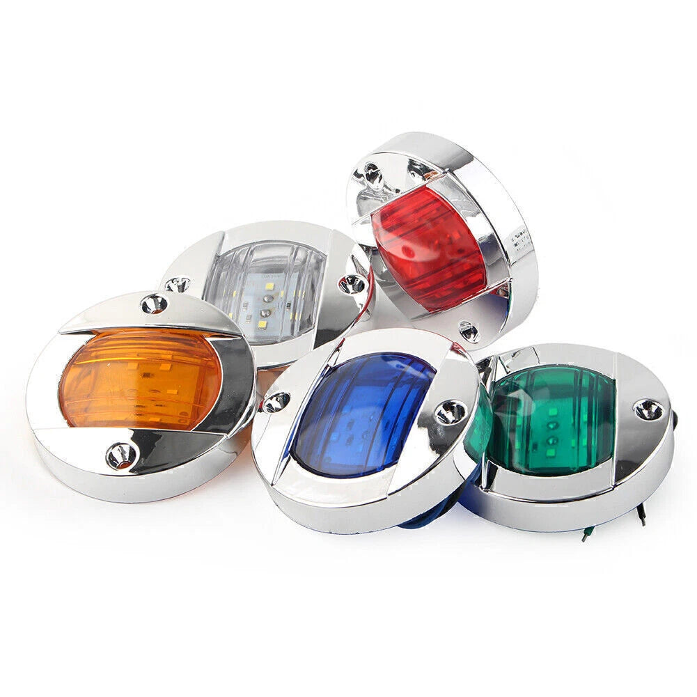 1PC Round 12V LED Side Marker Lights for Truck Trailer RV Boat (2010–2023)