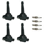 Set of 4 Ignition Coils & Iridium Spark Plugs for Acura TSX (2009–2014)