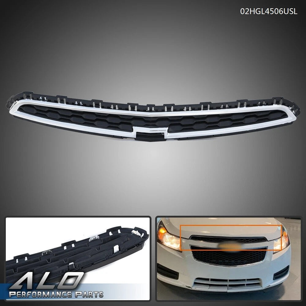 Front Bumper Upper Grille for Chevrolet Cruze (2015) Chrome & Black