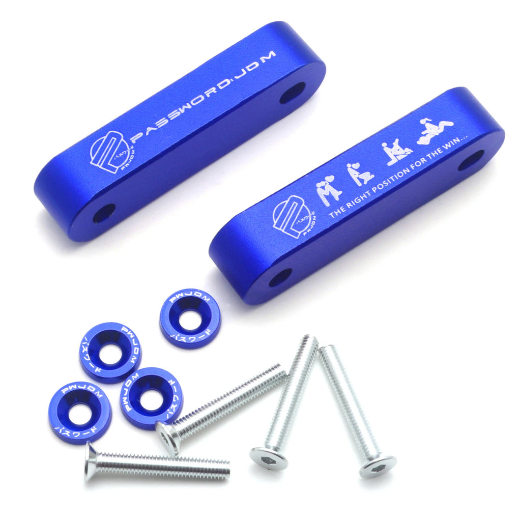 JDM Password Blue Hood Spacer Risers for Acura Integra & Civic (1988-2001)