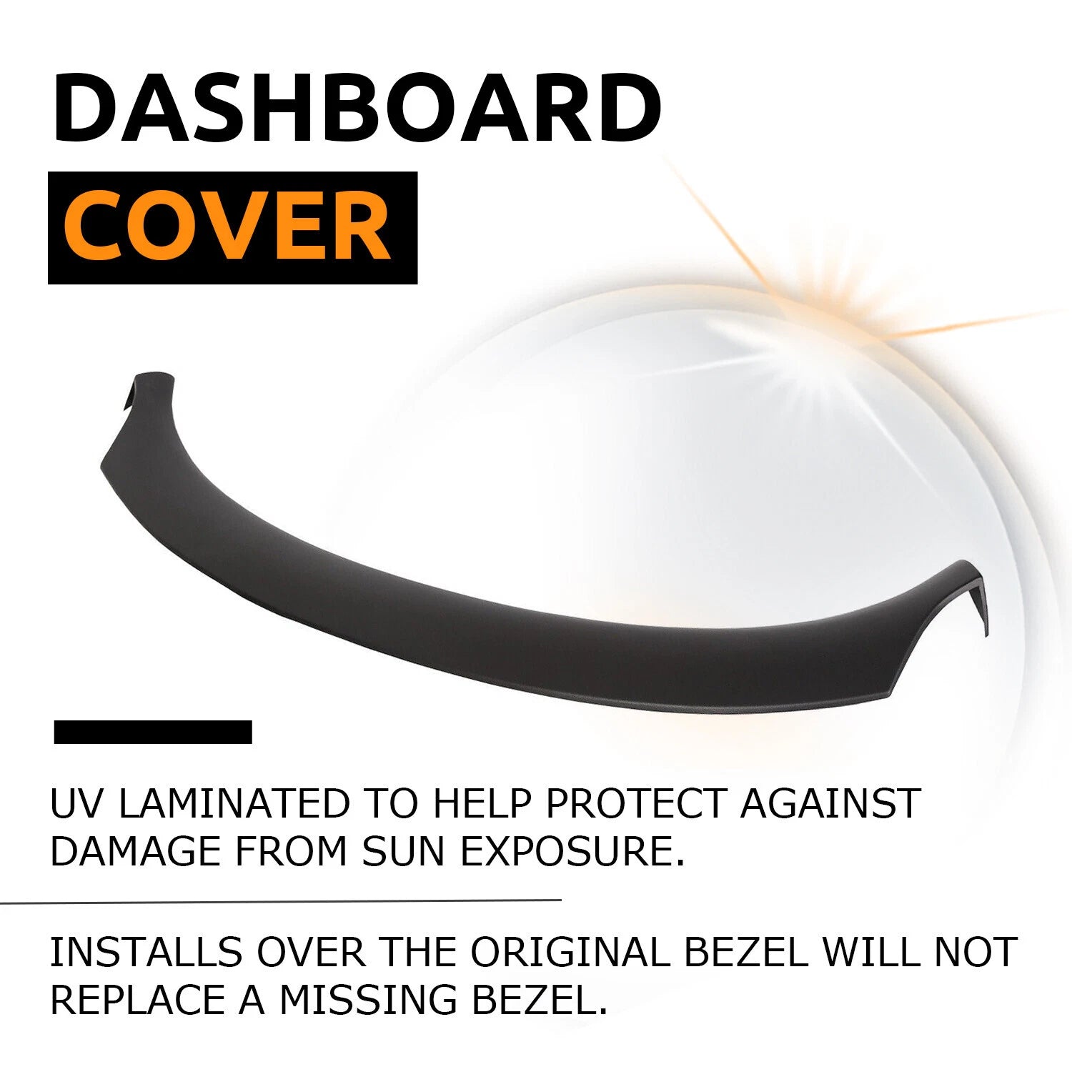 Dashboard Cap Cover for Chevrolet Cavalier (1995–2005) Molded Textured Black