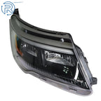 Right Side Black Housing Halogen Headlight w/LED DRL for Ford Explorer (2016–2019)