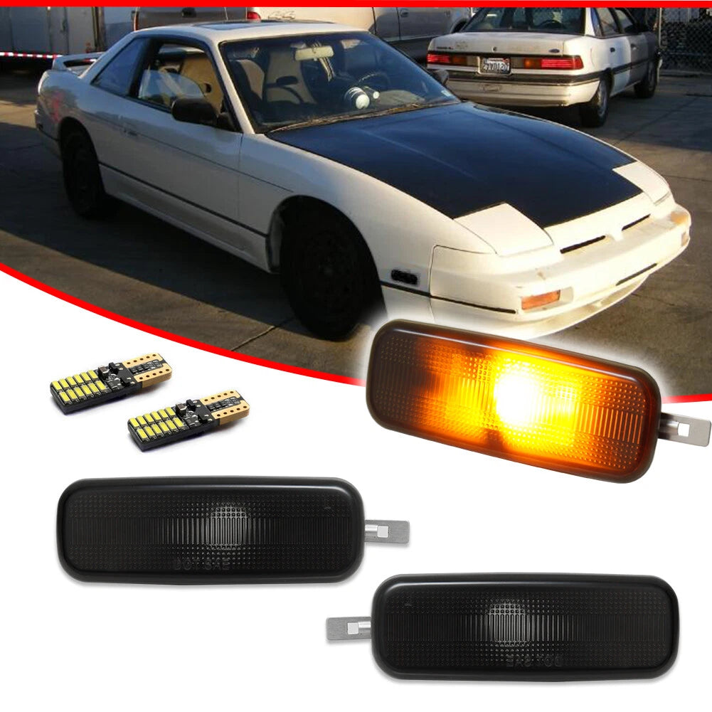 Set of 2 Front Side Marker Lights for Nissan 240SX (1989–1994)