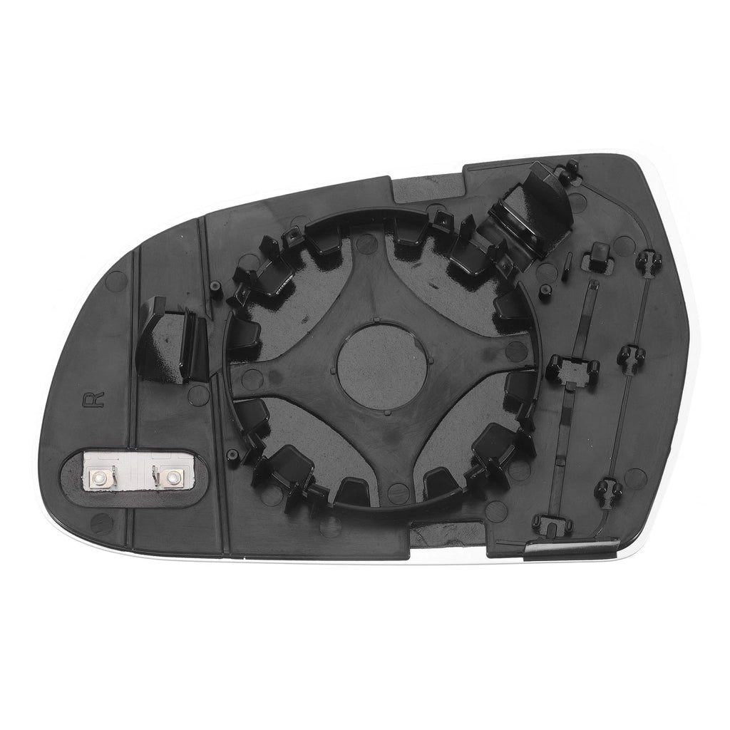 Right Side Heated White Mirror Glass for Audi A4 (2010–2015)