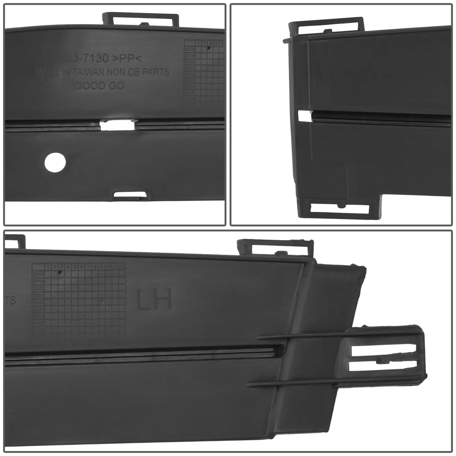 Fog Light Cover for BMW 530E 530I 540I (2017–2020) - Left Side, Black