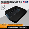 Carbon Fiber Console Lid Bench Cover for Chevrolet Silverado (2019–2020)