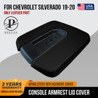 Carbon Fiber Console Lid Bench Cover for Chevrolet Silverado (2019–2020)