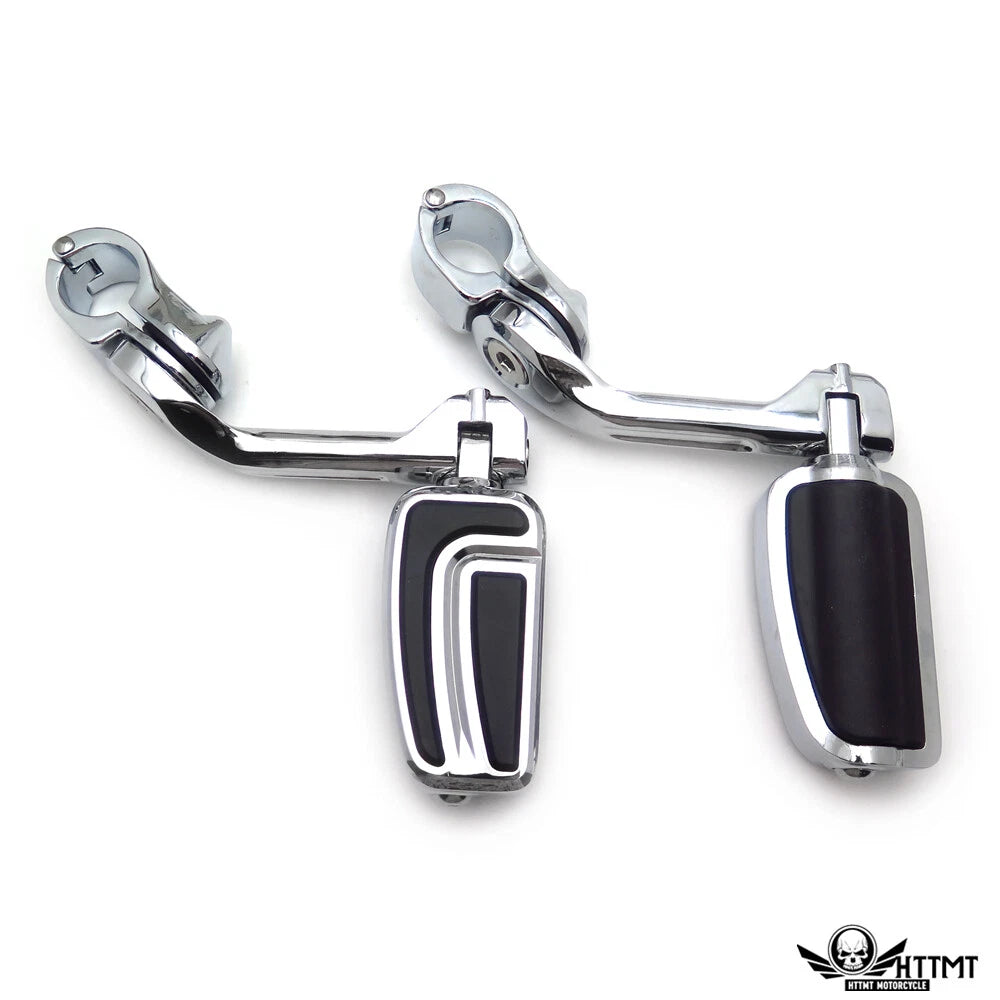 Chrome 5" Long Foot Peg Kit for Honda Shadow VT600 (1988–1990)