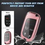 Rose Gold Soft TPU Smart Key Cover for Dodge Jeep (2019-2024)