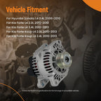 Alternator for Kia Forte Forte5 (2010–2013) L4 2.0L 2.4L 37300-25201 11189 CW