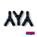 3X 3/8" Hose-Barb Y WYE Connector Fitting for HHO Air Fuel (Black Nylon)