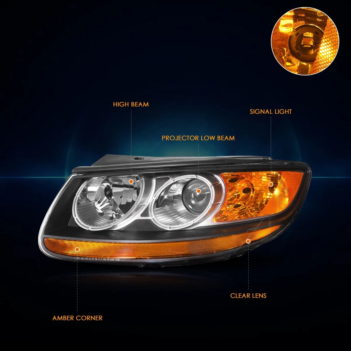 Direct Bolt-On Headlight Replacement for Hyundai Santa Fe (2007–2012)