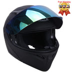 Full Face Dual Visor Helmet for DOT Modular Motorcycle (Adult)