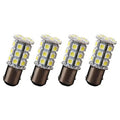 4pcs BA15D 5050 27 SMD Light Blue Cabin Lamp Bulbs for Marine Boat