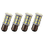 4pcs BA15D 5050 27 SMD Light Blue Cabin Lamp Bulbs for Marine Boat