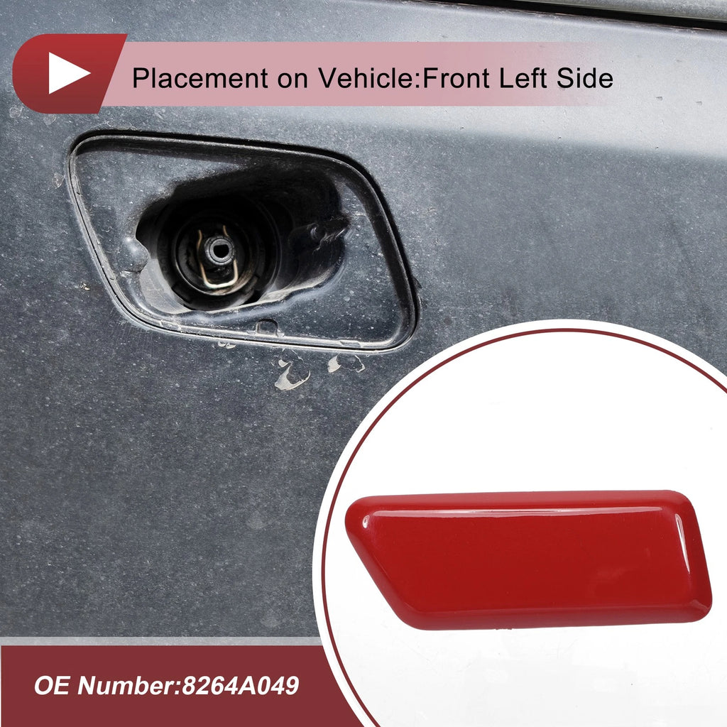 Front Left Washer Nozzle Cover Cap for Mitsubishi Outlander (2006–2018) Red