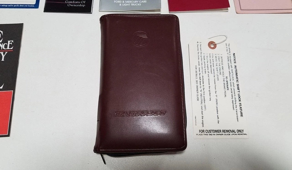 Owners Manual Collection for Mercury Cougar XR7 (1996)
