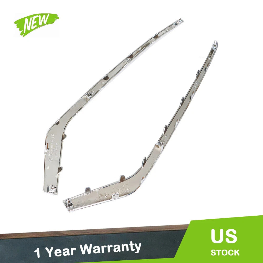 2X Front Chrome Bumper Trim Molding Step Pads for Sonata (2018–2019)
