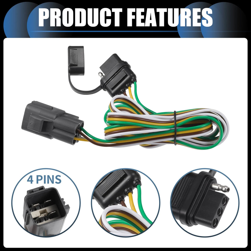 Set of 4-Pin Trailer Wiring Harness Kit for Buick Envision (2016–2023)