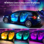 RGB LED Interior Floor Lights for Universal Cars (72-Inch Strip)
