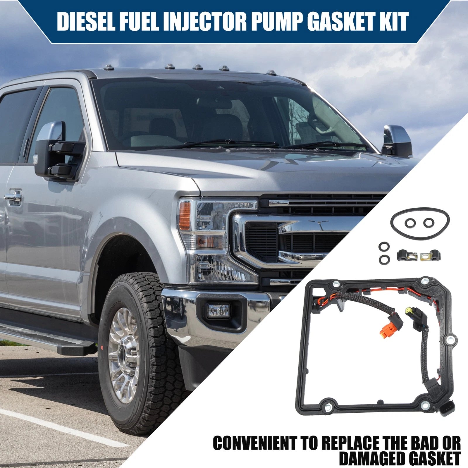 Diesel Fuel Injector Pump Gasket for Ford F250 Super Duty (2008–2010)