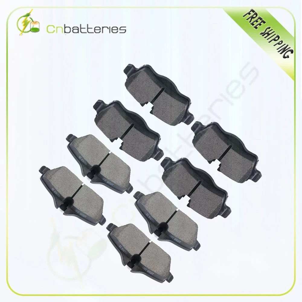 Set of 8 Metallic Brake Pads for Mini Cooper (2007–2016)