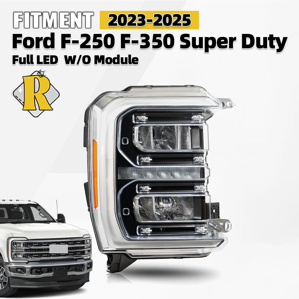 LED Headlight Assembly Right Side for Ford F-250 F-350 Super Duty (2023–2026)