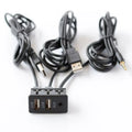 Dual USB 2.0 Car Charger with 3.3mm AUX Extension Cords