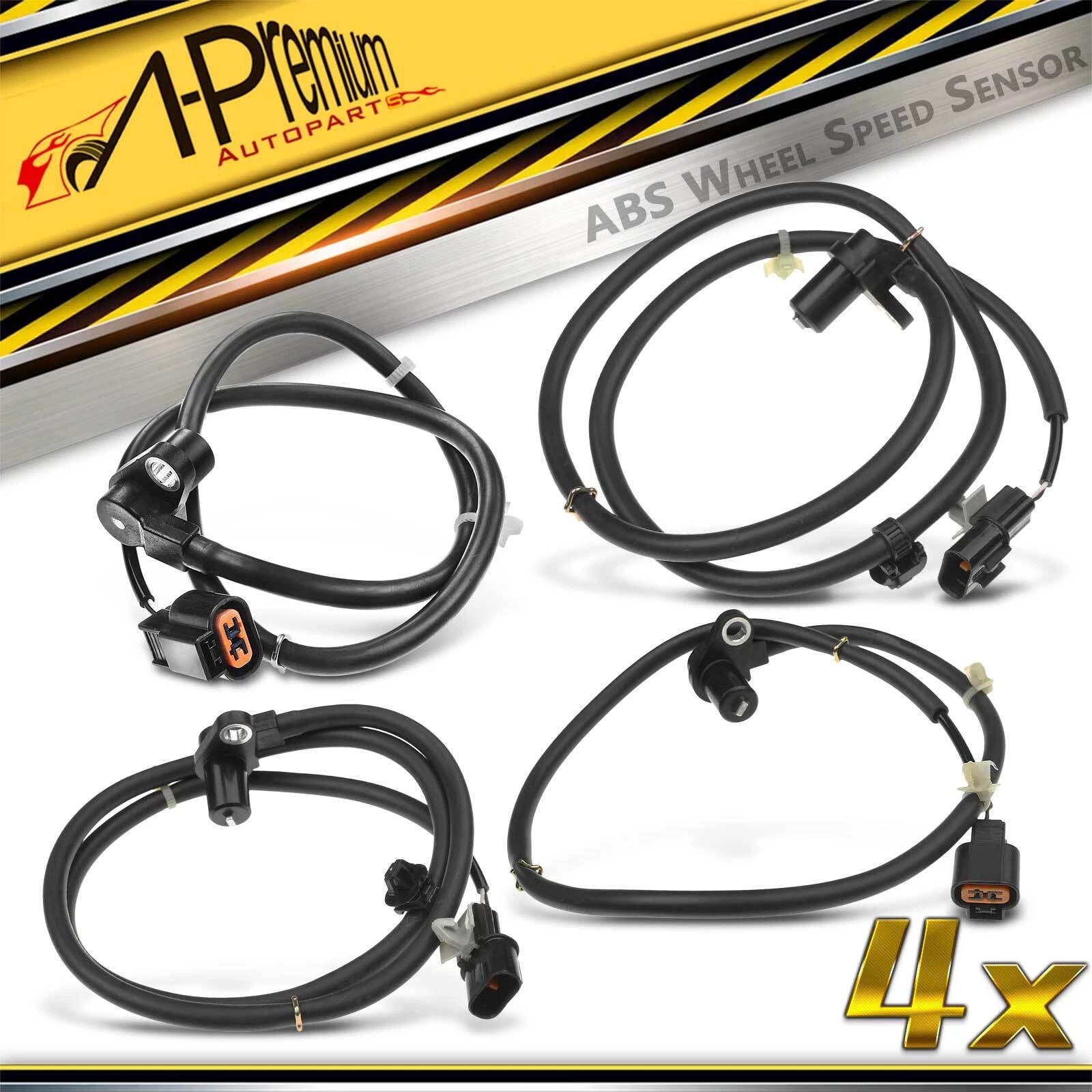 Set of 4 ABS Wheel Speed Sensors for Mitsubishi Outlander (2003–2006)