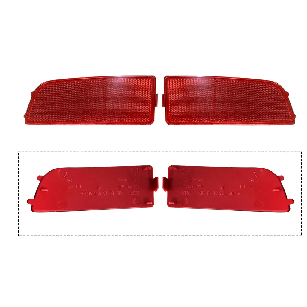 2X Rear Bumper Reflector Red Lens Light for Mercedes Benz Sprinter 3500 (2010–2018)