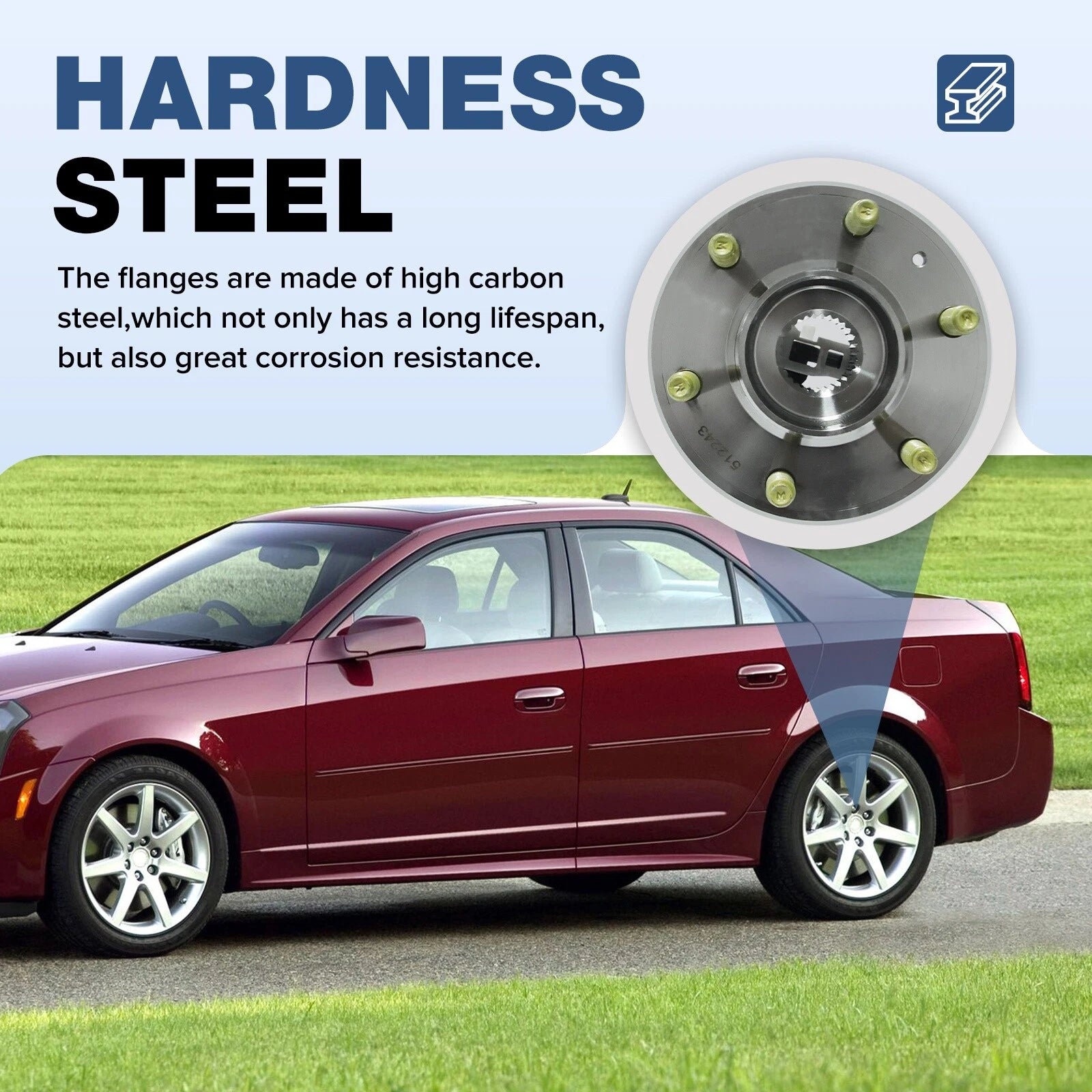 Pair Rear Wheel Hub Bearings for Cadillac CTS SRX STS (2004–2011)
