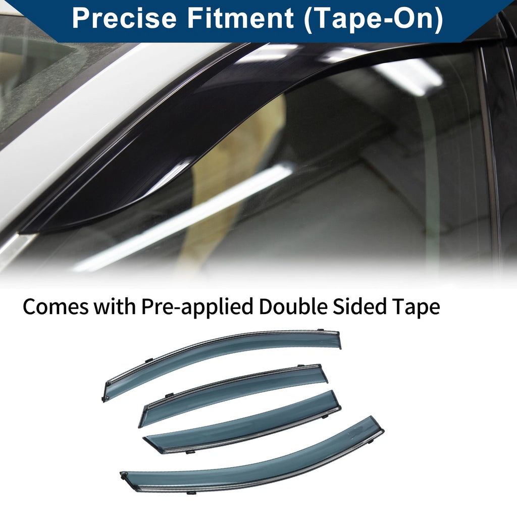 Set of 4 Car Window Deflectors for Nissan Sentra (2013–2019)