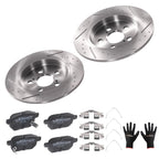 Rear Brake Rotors & Ceramic Pads Kit for Lexus CT200h (2011–2017) / Toyota Prius (2010–2022)