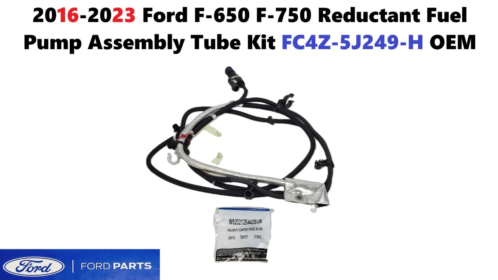 Reductant Fuel Pump Assembly Tube Kit for Ford F650 F750 (2016–2023) FC4Z-5J249-H