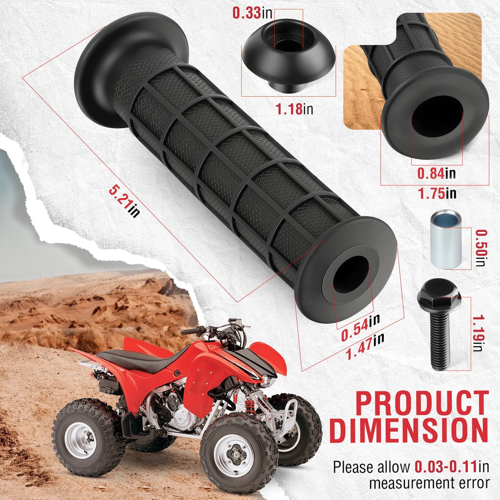 Handle Bar Grip w/ End Guard Bolt for Honda Sportrax 250 TRX250EX (2001–2007)