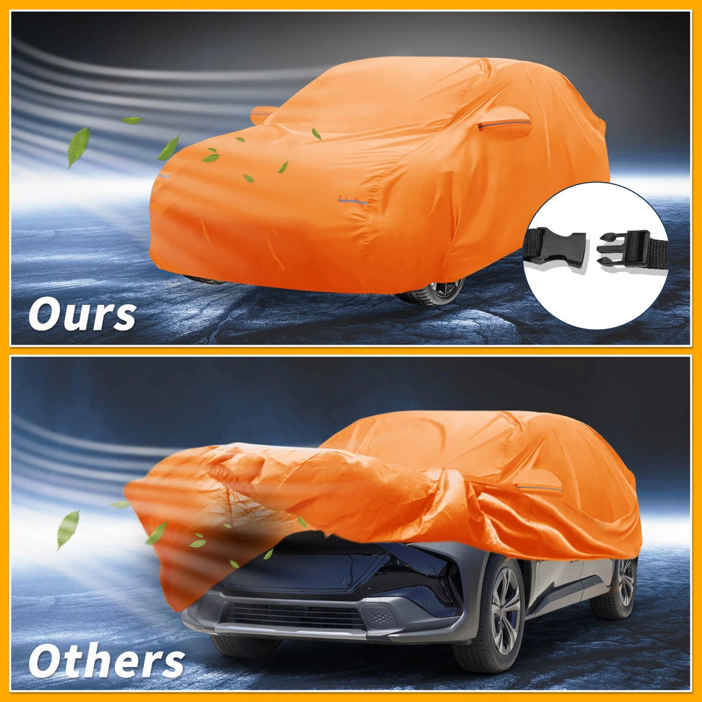 Waterproof Car Cover for Subaru Solterra (2022–2023) 210D-PU, Orange, Zipper