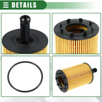 Set of 2 Engine Oil Filters for Audi A3 (No. 045115466/071115562C)